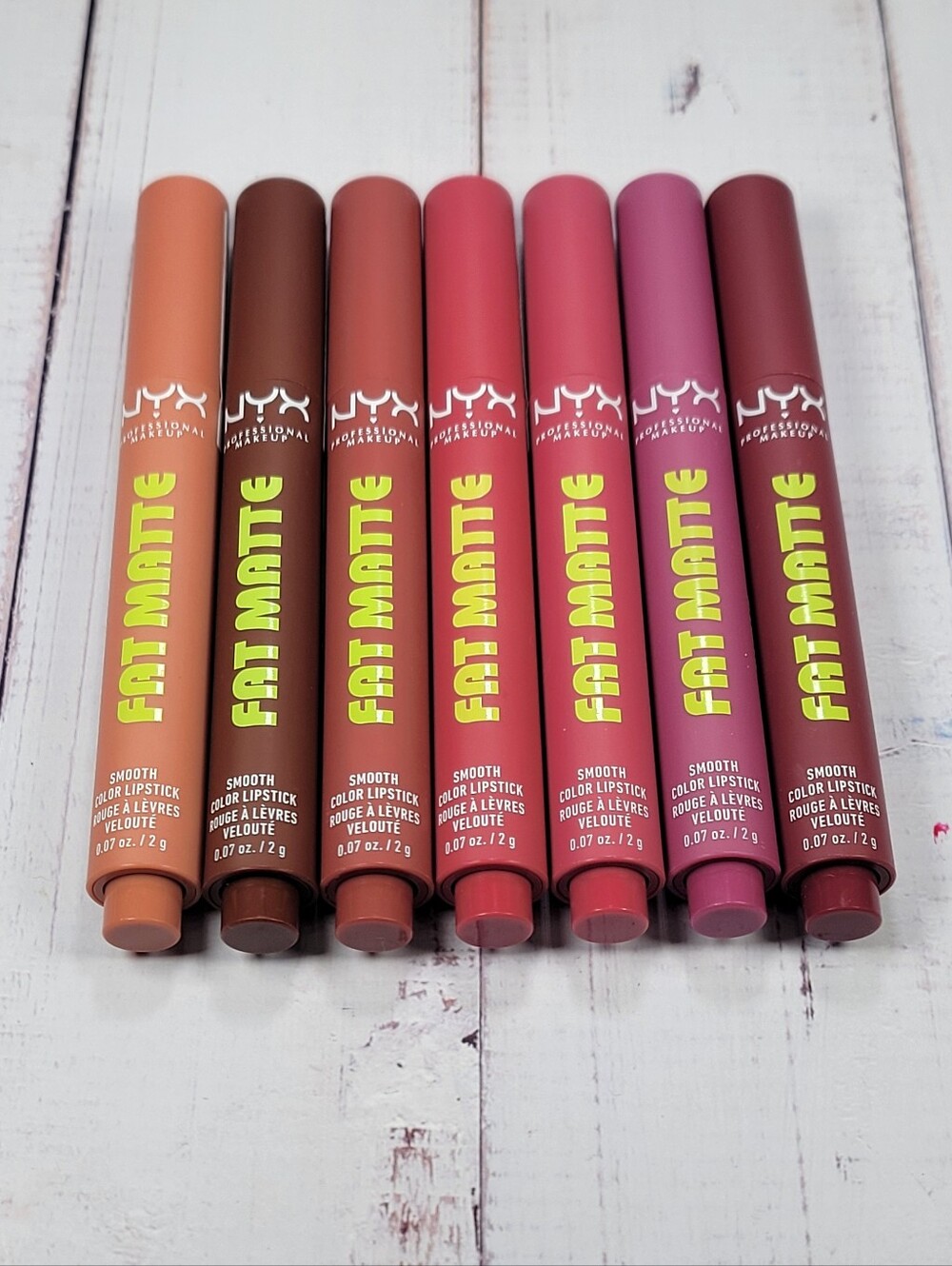 7 Piece NYX Fat Matte Lipstick Bundle NEW!